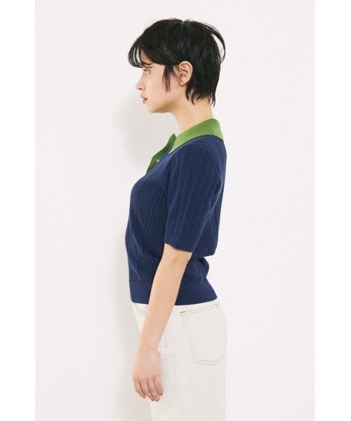 BLACK BY MOUSSY（ブラックバイマウジー）の「bicolor tops（バイカラートップス）（ニット/セーター・レディース・ネイビー/レッド・FREE）」の15枚目の写真