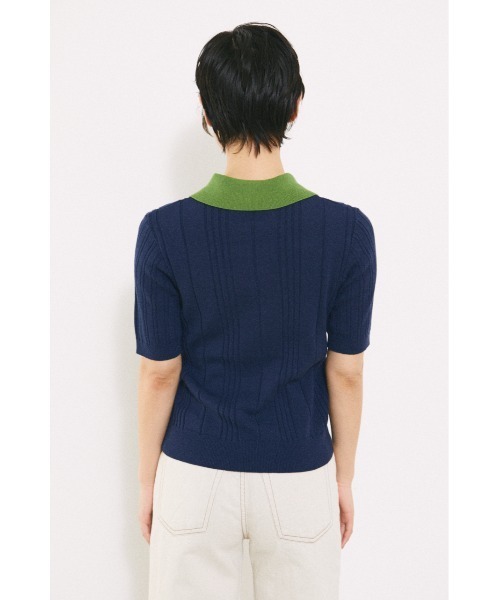 BLACK BY MOUSSY（ブラックバイマウジー）の「bicolor tops（バイカラートップス）（ニット/セーター・レディース・ネイビー/レッド・FREE）」の16枚目の写真