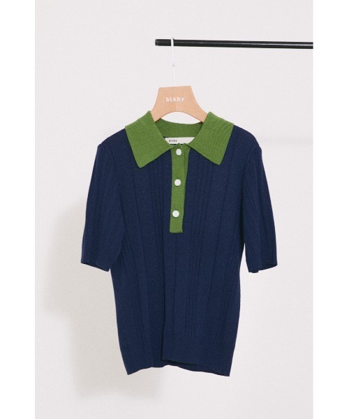 BLACK BY MOUSSY（ブラックバイマウジー）の「bicolor tops（バイカラートップス）（ニット/セーター・レディース・ネイビー/レッド・FREE）」の22枚目の写真