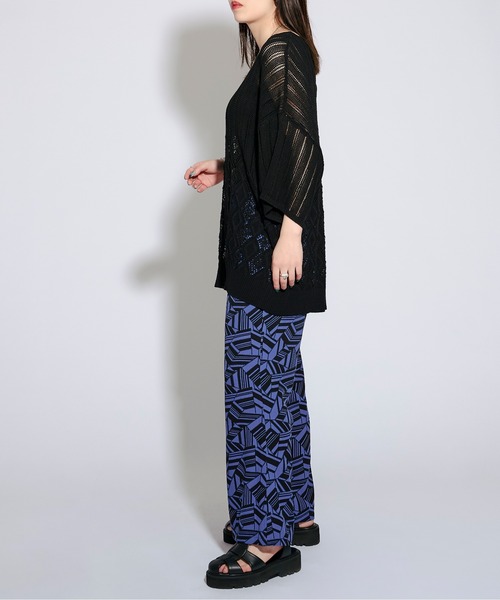 Ellno Loset(エルノロゼット)の「アブストラクトフレアパンツ(その他パンツ・メンズ・ブラック/ブルー・SMALL/MEDIUM/LARGE)」の12枚目の写真
