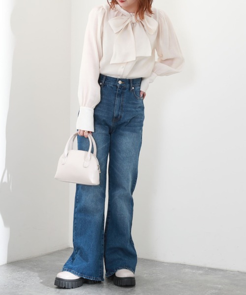 archives（アルシーヴ）の「２ＷＡＹボウタイパワショルブラウス（シャツ/ブラウス・レディース・ブラック/アイボリー/ピンクベージュ・MEDIUM）」の16枚目の写真