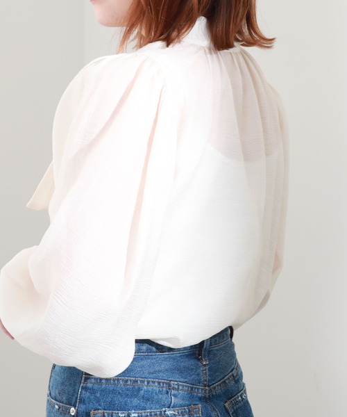 archives（アルシーヴ）の「２ＷＡＹボウタイパワショルブラウス（シャツ/ブラウス・レディース・ブラック/アイボリー/ピンクベージュ・MEDIUM）」の14枚目の写真