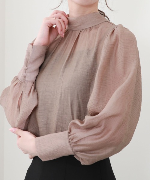 archives（アルシーヴ）の「２ＷＡＹボウタイパワショルブラウス（シャツ/ブラウス・レディース・ブラック/アイボリー/ピンクベージュ・MEDIUM）」の18枚目の写真