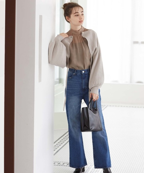 archives（アルシーヴ）の「２ＷＡＹボウタイパワショルブラウス（シャツ/ブラウス・レディース・ブラック/アイボリー/ピンクベージュ・MEDIUM）」の9枚目の写真