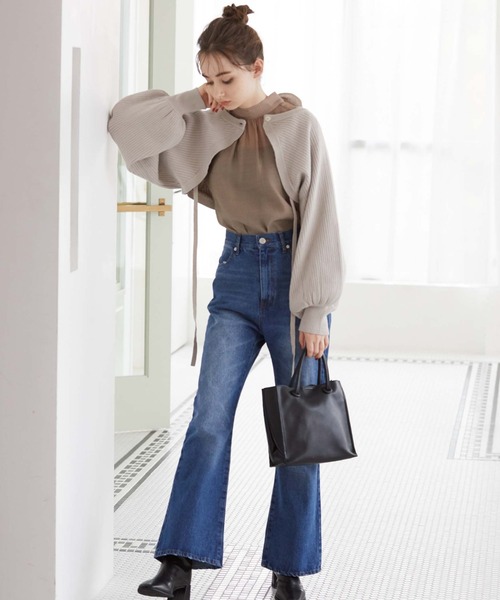 archives（アルシーヴ）の「２ＷＡＹボウタイパワショルブラウス（シャツ/ブラウス・レディース・ブラック/アイボリー/ピンクベージュ・MEDIUM）」の10枚目の写真