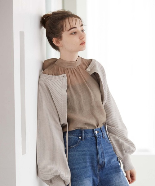 archives（アルシーヴ）の「２ＷＡＹボウタイパワショルブラウス（シャツ/ブラウス・レディース・ブラック/アイボリー/ピンクベージュ・MEDIUM）」の7枚目の写真