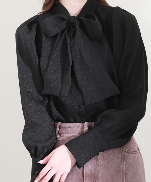 archives（アルシーヴ）の「２ＷＡＹボウタイパワショルブラウス（シャツ/ブラウス・レディース・ブラック/アイボリー/ピンクベージュ・MEDIUM）」の22枚目の写真