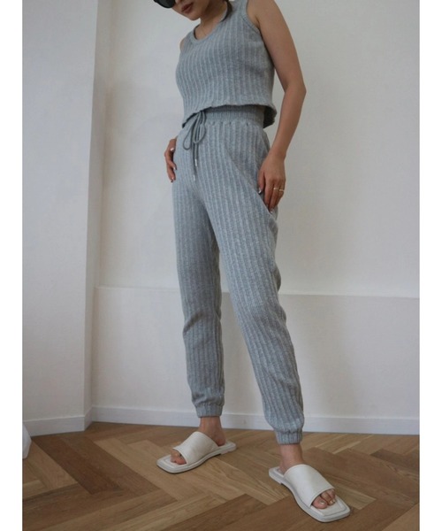 TRUNC（トランクエイティーエイト）の「Cut-rib Tank Setup（サロペット/オーバーオール・レディース・グレー/テラコッタ・FREE）」の22枚目の写真