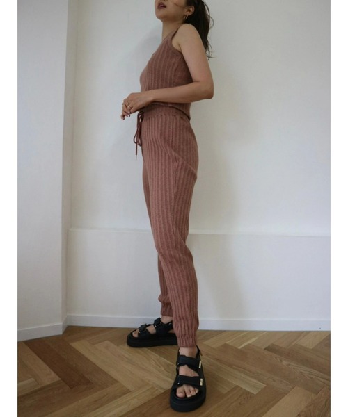 TRUNC（トランクエイティーエイト）の「Cut-rib Tank Setup（サロペット/オーバーオール・レディース・グレー/テラコッタ・FREE）」の11枚目の写真