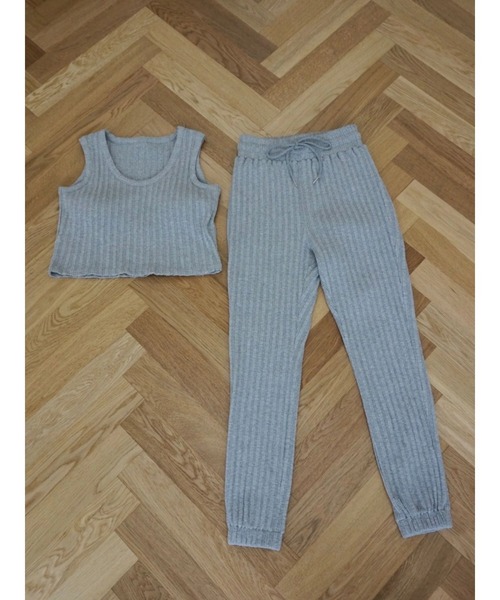 TRUNC（トランクエイティーエイト）の「Cut-rib Tank Setup（サロペット/オーバーオール・レディース・グレー/テラコッタ・FREE）」の13枚目の写真