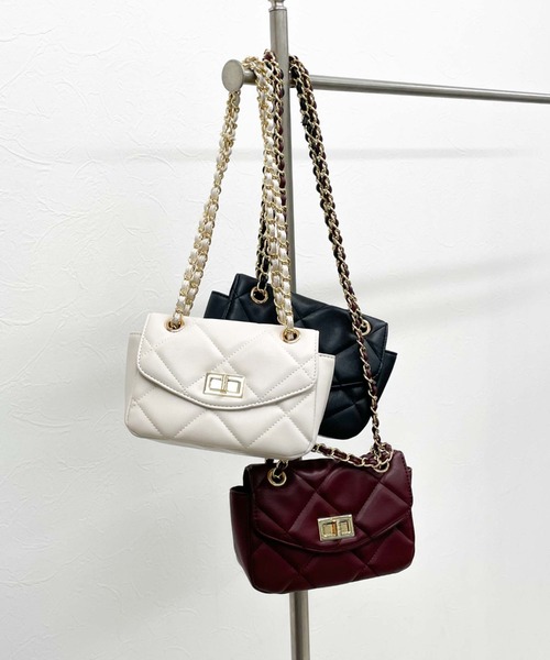 archives（アルシーヴ）の「キルティングチェーンバッグ（ハンドバッグ・レディース・ブラック/ワイン/アイボリー・FREE）」の12枚目の写真