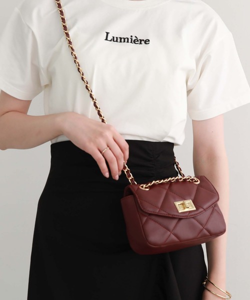 archives（アルシーヴ）の「キルティングチェーンバッグ（ハンドバッグ・レディース・ブラック/ワイン/アイボリー・FREE）」の7枚目の写真