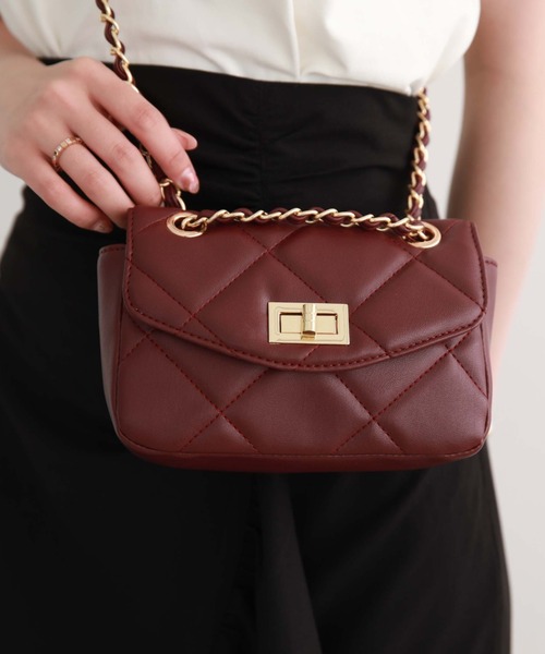 archives（アルシーヴ）の「キルティングチェーンバッグ（ハンドバッグ・レディース・ブラック/ワイン/アイボリー・FREE）」の8枚目の写真