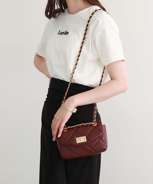 archives（アルシーヴ）の「キルティングチェーンバッグ（ハンドバッグ・レディース・ブラック/ワイン/アイボリー・FREE）」の4枚目の写真