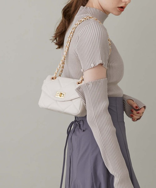 archives（アルシーヴ）の「キルティングチェーンバッグ（ハンドバッグ・レディース・ブラック/ワイン/アイボリー・FREE）」の17枚目の写真