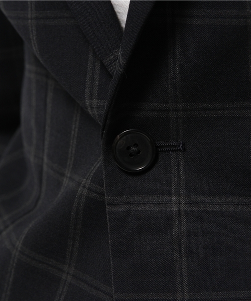 417 EDIFICE（フォーワンセブンエディフィス）の「◇DRESS / ドレス : W/Pウィンドペン 2ボタンジャケット（テーラードジャケット・メンズ・チャコールグレー/ネイビー・MEDIUM/SMALL/LARGE）」の13枚目の写真