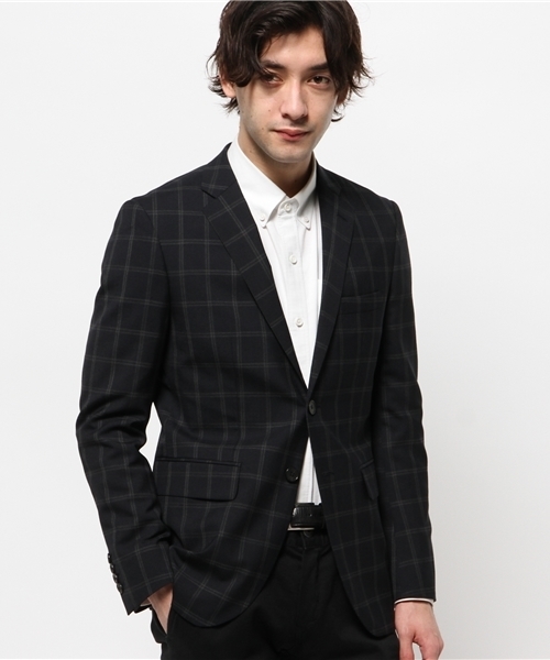 417 EDIFICE（フォーワンセブンエディフィス）の「◇DRESS / ドレス : W/Pウィンドペン 2ボタンジャケット（テーラードジャケット・メンズ・チャコールグレー/ネイビー・MEDIUM/SMALL/LARGE）」の18枚目の写真