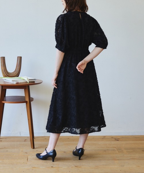idem（イデム）の「flower Jacquard onepiece/フラワージャガード