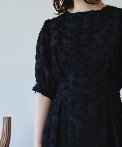 idem(イデム)の「flower Jacquard onepiece/フラワージャガードワンピース(ワンピース・レディース・ブラック/アイボリー/ピンク・FREE)」の11枚目の写真