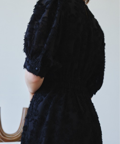 idem(イデム)の「flower Jacquard onepiece/フラワージャガードワンピース(ワンピース・レディース・ブラック/アイボリー/ピンク・FREE)」の12枚目の写真