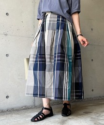 Chez toi（シェトワ）の「大判チェックメモリータフタスカート（スカート）」