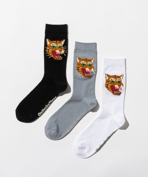 虎モチーフ onitsuka tiger オニツカタイガー MIDDLE SOCKS 虎モチーフ onitsuka tiger オニツカタイガー MIDDLE SOCKS