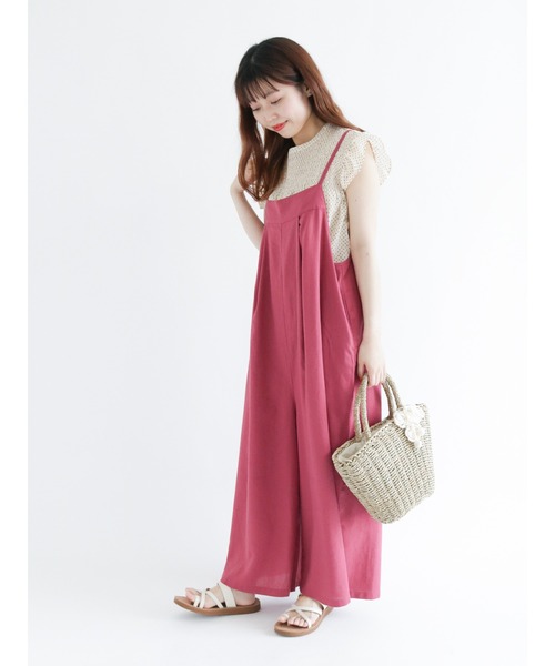 Samansa Mos2（サマンサ モスモス）の「シャーリングブラウス（シャツ/ブラウス・レディース・ブラック/パープル/グリーン/キナリ・ﾌﾘ-）」の10枚目の写真