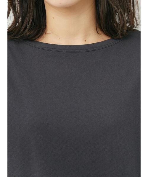 Green Parks(グリーンパークス)の「ボートネックスリットチュニック(Tシャツ/カットソー・レディース・グレイッシュベージュ/ブルー/ダークグレー・FREE)」の10枚目の写真