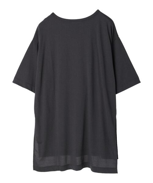 Green Parks(グリーンパークス)の「ボートネックスリットチュニック(Tシャツ/カットソー・レディース・グレイッシュベージュ/ブルー/ダークグレー・FREE)」の14枚目の写真