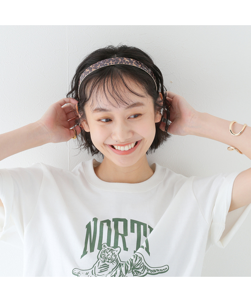 SLOBE IENA(スローブイエナ)の「【NP CREATION/エヌピークリエイション】カチューシャ(カチューシャ・レディース・ブラウン/アイボリー/ホワイト×ホワイト・FREE)」の4枚目の写真