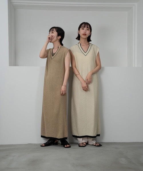 lawgy（ラウジー）の「color scheme line vest op（ワンピース・レディース・ベージュ/アイボリー・FREE）」の14枚目の写真