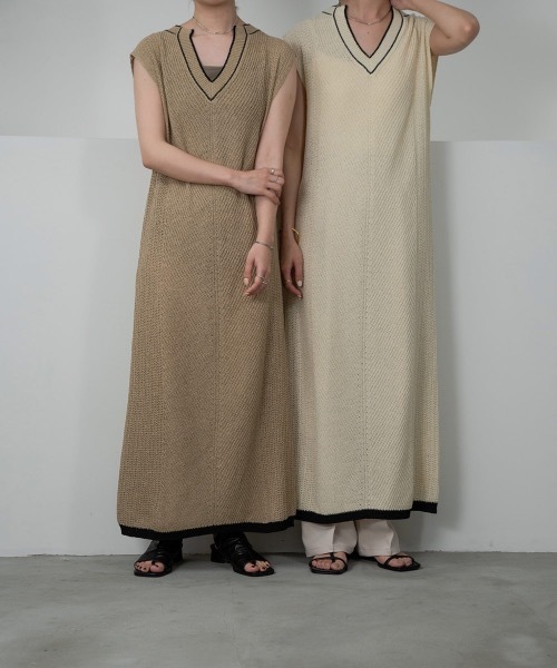 lawgy（ラウジー）の「color scheme line vest op（ワンピース・レディース・ベージュ/アイボリー・FREE）」の12枚目の写真