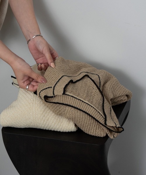 lawgy（ラウジー）の「color scheme line vest op（ワンピース・レディース・ベージュ/アイボリー・FREE）」の6枚目の写真