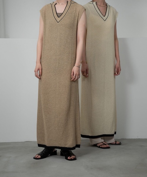 lawgy（ラウジー）の「color scheme line vest op（ワンピース・レディース・ベージュ/アイボリー・FREE）」の17枚目の写真