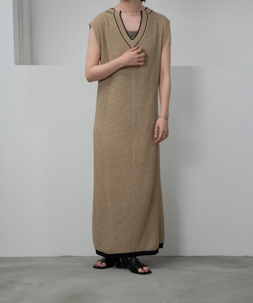 lawgy（ラウジー）の「color scheme line vest op（ワンピース・レディース・ベージュ/アイボリー・FREE）」の21枚目の写真