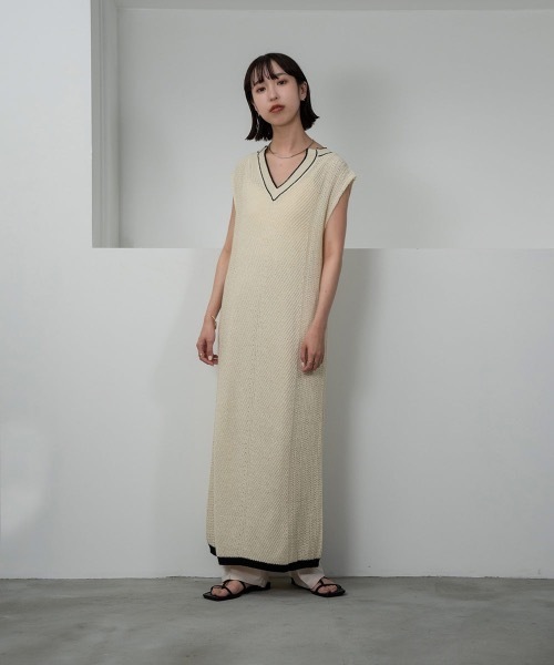 lawgy（ラウジー）の「color scheme line vest op（ワンピース・レディース・ベージュ/アイボリー・FREE）」の22枚目の写真