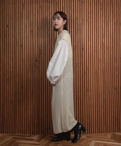 lawgy（ラウジー）の「color scheme line vest op（ワンピース・レディース・ベージュ/アイボリー・FREE）」の18枚目の写真