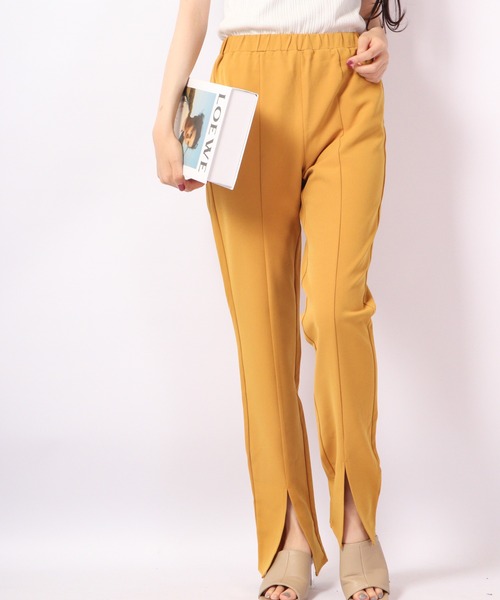 TRANOI（トラノイ）の「TRANOIカラーストレッチパンツ（その他パンツ・レディース・ベージュ/レッド/ブルー/グリーン/マスタード・FREE）」の4枚目の写真