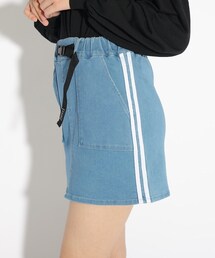 PINK-latte（ピンクラテ）の「ウエストバックル台形ミニスカート（スカート・キッズ）」