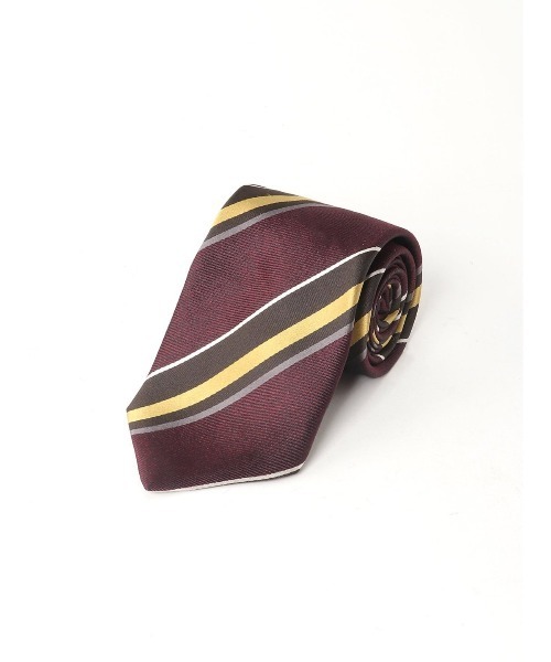アレキサンダージュリアン 日本製 シルクストライプ柄 ネクタイ 8.0cm幅
