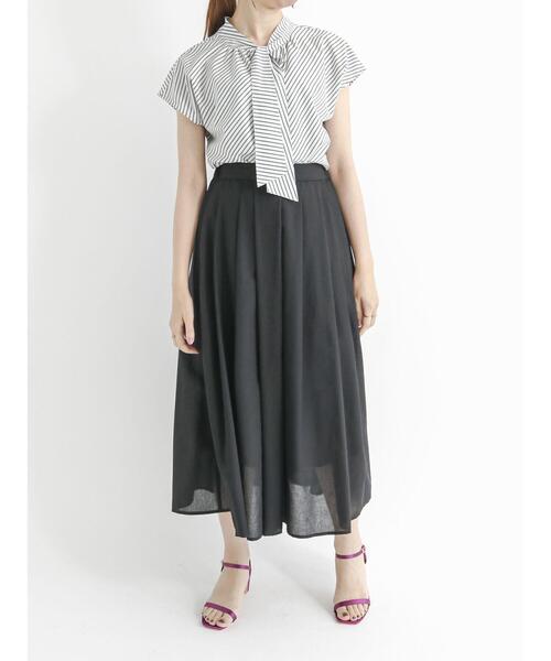 Te chichi（テチチ）の「サップタックフレアスカート（スカート・レディース・ブラック/グリーン/モカ・ﾌﾘ-）」の13枚目の写真