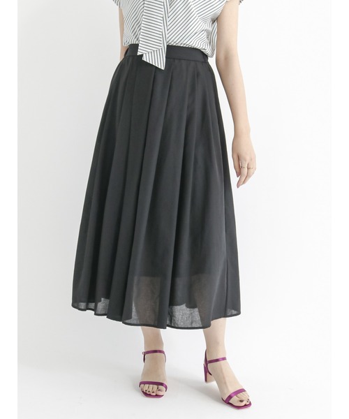 Te chichi（テチチ）の「サップタックフレアスカート（スカート・レディース・ブラック/グリーン/モカ・ﾌﾘ-）」の2枚目の写真