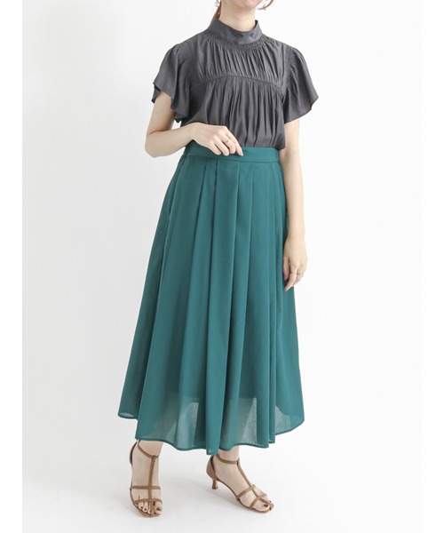 Te chichi（テチチ）の「サップタックフレアスカート（スカート・レディース・ブラック/グリーン/モカ・ﾌﾘ-）」の6枚目の写真