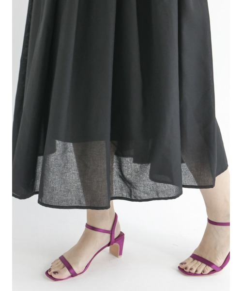 Te chichi（テチチ）の「サップタックフレアスカート（スカート・レディース・ブラック/グリーン/モカ・ﾌﾘ-）」の4枚目の写真