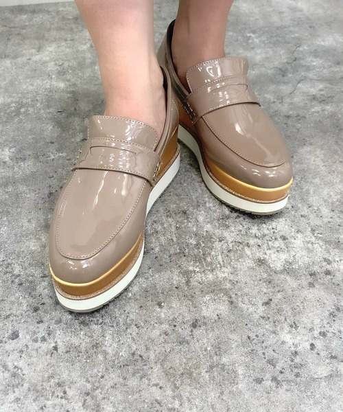 INGNI（イング）の「厚底ローファー（ローファー・レディース・ブラック/ピンクベージュ・M/L）」の16枚目の写真