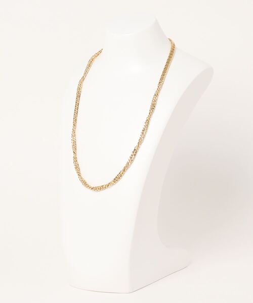 POLICE(ポリス)の「【POLICE】ポリス ゴールド 喜平チェーンネックレス 5.7mm幅 ステンレススチール 60cm(ネックレス・メンズ・イエローゴールド・60cm)」の2枚目の写真