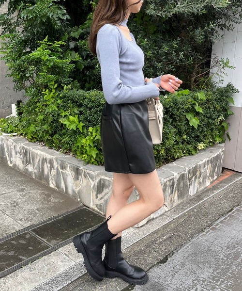 OLIVE des OLIVE（オリーブデオリーブ）の「アソートラップスカパン（スカート・レディース・ブラウン/ブラック/アイボリー・FREE）」の12枚目の写真