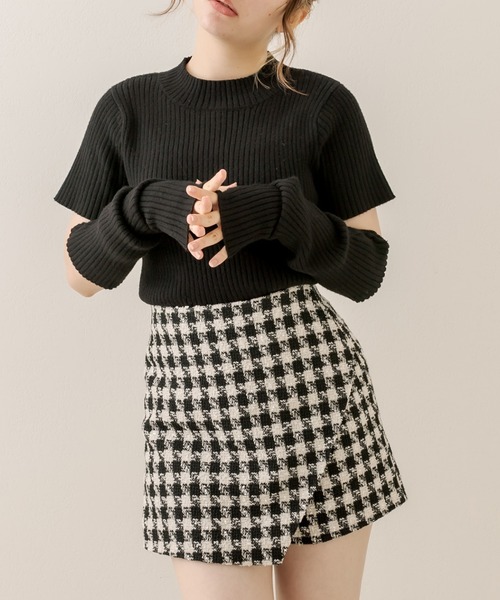 OLIVE des OLIVE（オリーブデオリーブ）の「アソートラップスカパン（スカート・レディース・ブラウン/ブラック/アイボリー・FREE）」の10枚目の写真