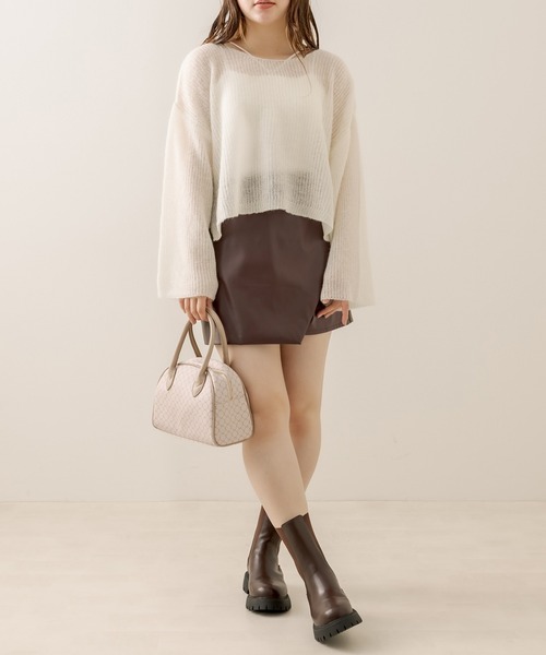 OLIVE des OLIVE（オリーブデオリーブ）の「アソートラップスカパン（スカート・レディース・ブラウン/ブラック/アイボリー・FREE）」の17枚目の写真