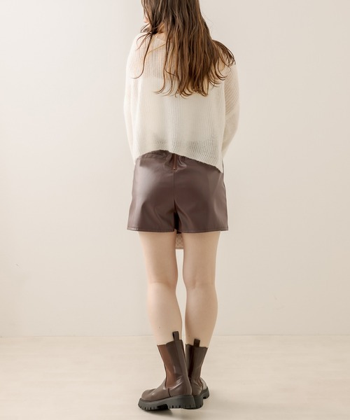 OLIVE des OLIVE（オリーブデオリーブ）の「アソートラップスカパン（スカート・レディース・ブラウン/ブラック/アイボリー・FREE）」の19枚目の写真